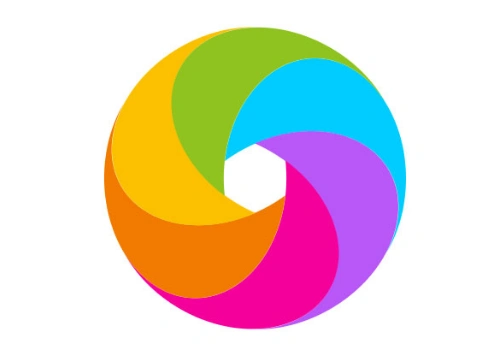 要在ps里用两圆相交并围绕中心点复制的方式绘制这样一个圆环,请问