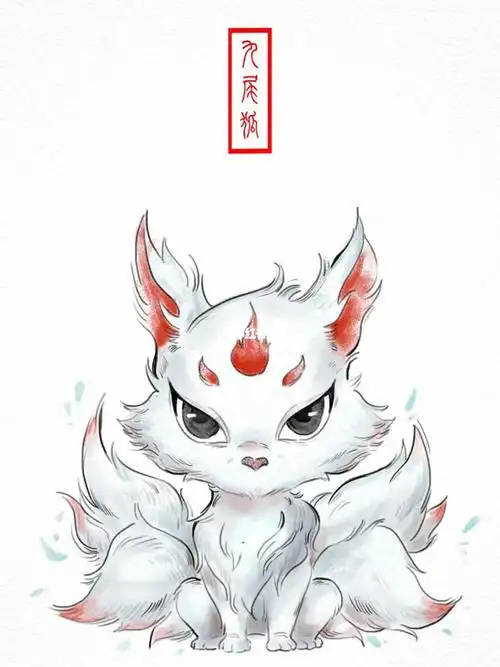 插画山海经系列九尾狐