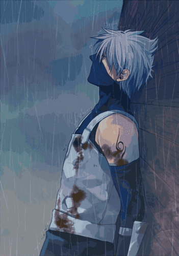 求火影忍者佐助和卡卡西的头像,特别悲伤的那种,可以有血色,每种头像