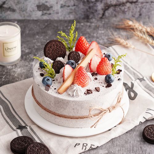 网红海盐动物奶油蛋糕奥利利奥水果生日蛋糕成都新鲜生日蛋糕