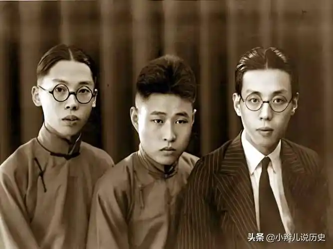 记录杜月笙一生的9张照片,图7与5个老婆合影,图3上海青帮三大亨