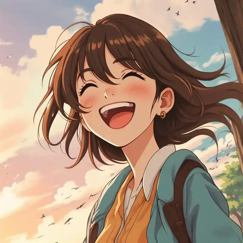 幸福女生96阳光明媚的笑容