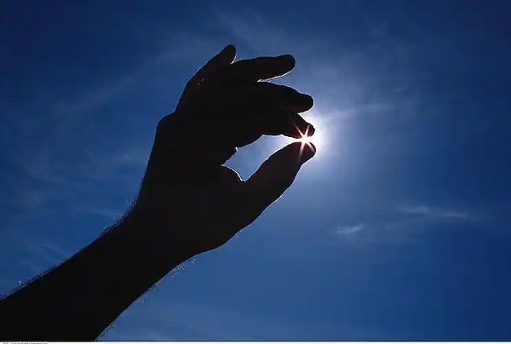 剪影,手,掐,太阳_高清图片_全景视觉