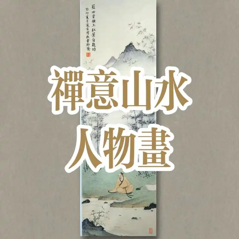 禅意山水人物画.文雅条屏工笔山水人物,装饰性强,既有高超的技 - 抖音