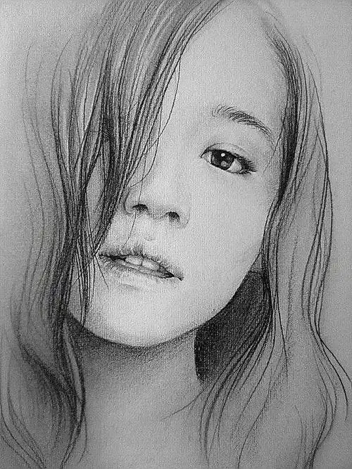 小女孩-素描图集图片_儿童素描_少儿图库_中国儿