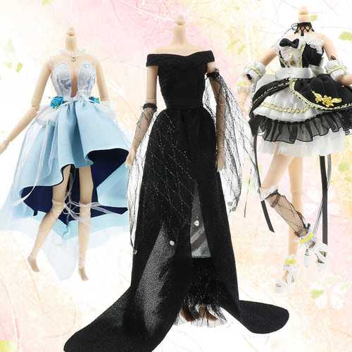 十二星座6分娃衣服bjd可儿心怡礼服洋娃娃30cm换装公主连衣裙套装