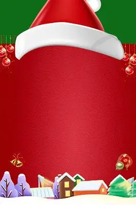 红色创意卡通圣诞夜圣诞节背景素材