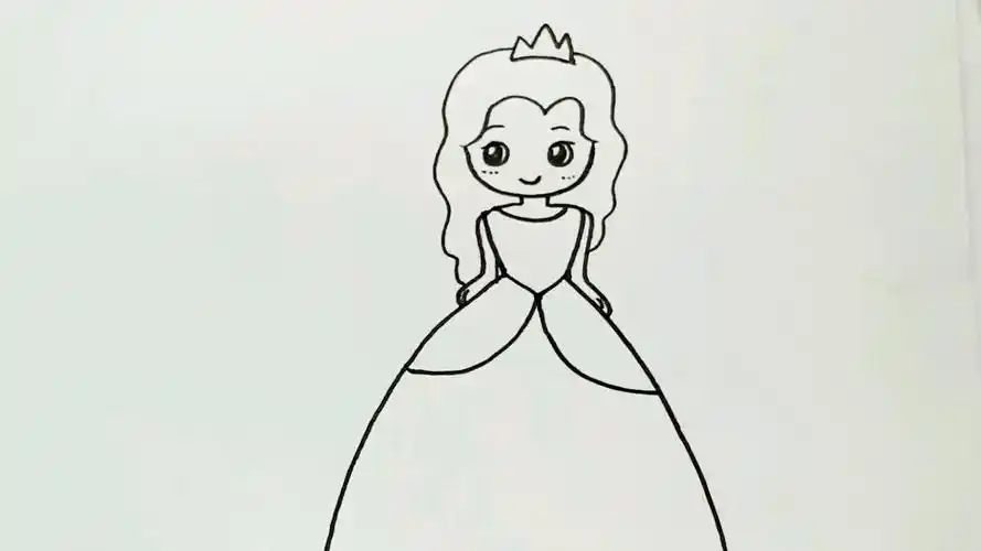 小公主简笔画看起来好简单