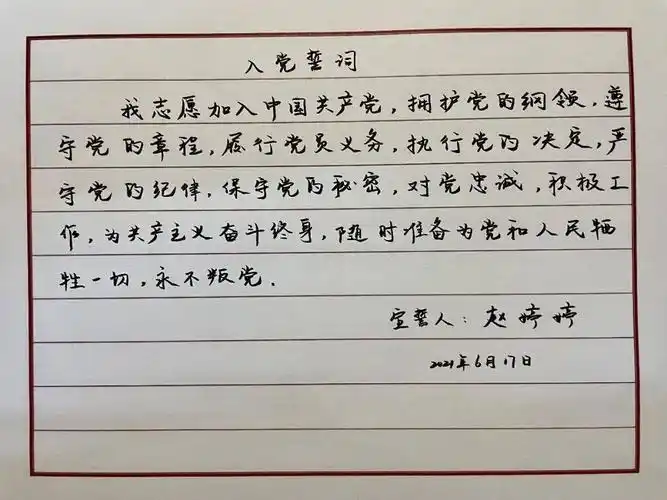 研聚于理之经济学院 | 手抄入党誓词 砥砺入党初心书法作品展示_研究