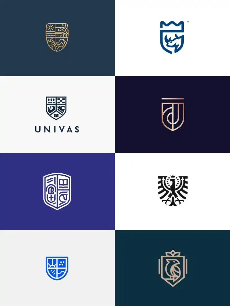 盾牌元素logo设计参考.每日看一遍,提高审美,累积灵感,发 - 抖音