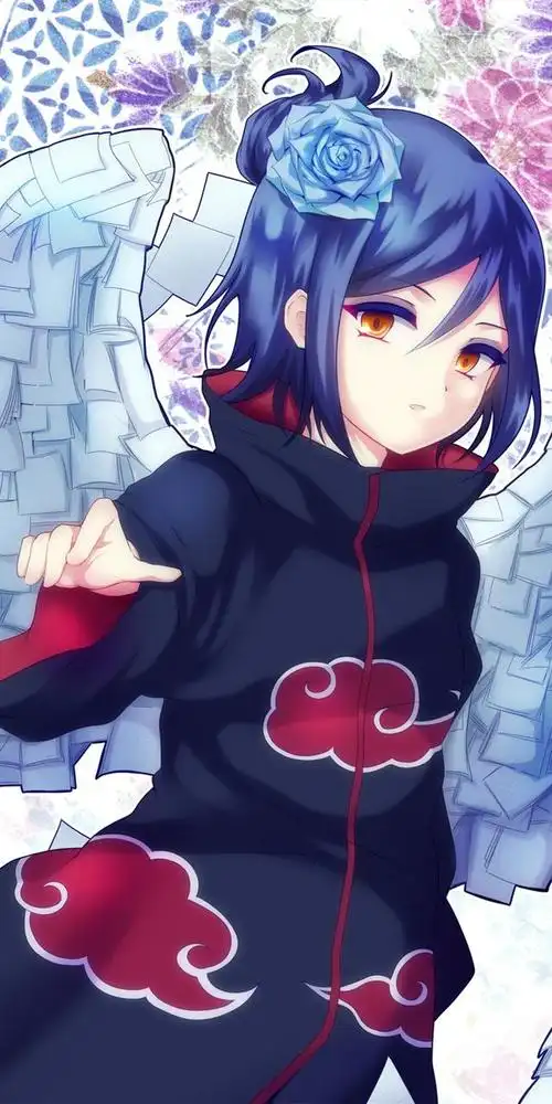 《火影忍者》小南,晓之花,心里藏着天使,动漫全面屏壁纸分享