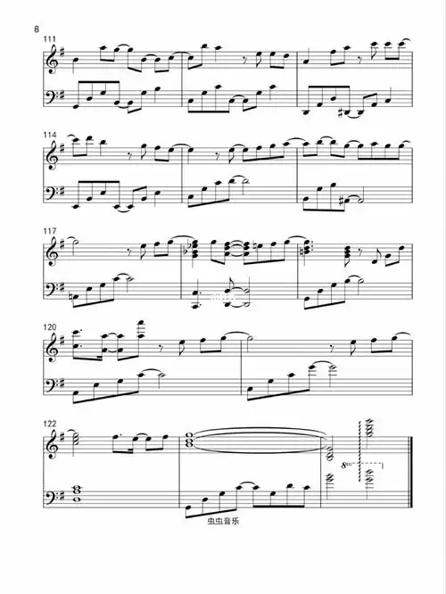 不舍_钢琴谱_钢琴谱_娱乐_音乐