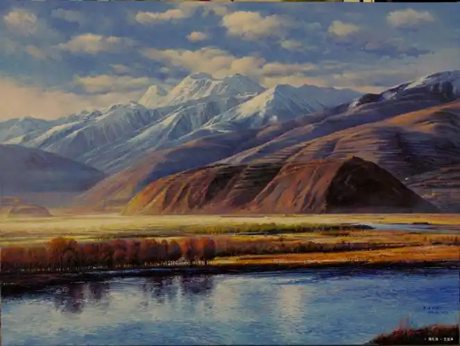 圣洁的雪山,周兆海, 2016年布面油画 | 衍艺圈 - topart.