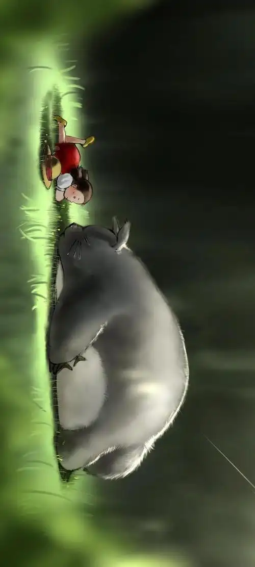 龙猫全面屏手机壁纸