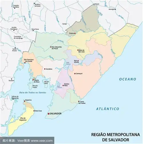 绘制大城市地区萨尔瓦多的地图