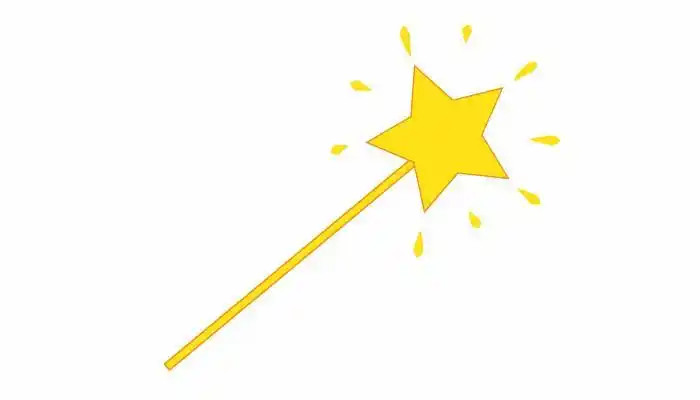 魔法棒简笔画彩色可爱