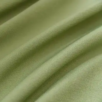 现代简约纯色丝绒麻加厚遮光窗帘布料遮阳客厅卧室纱窗13f 浅绿色