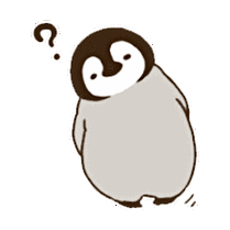 灰色小企鹅表情包问号
