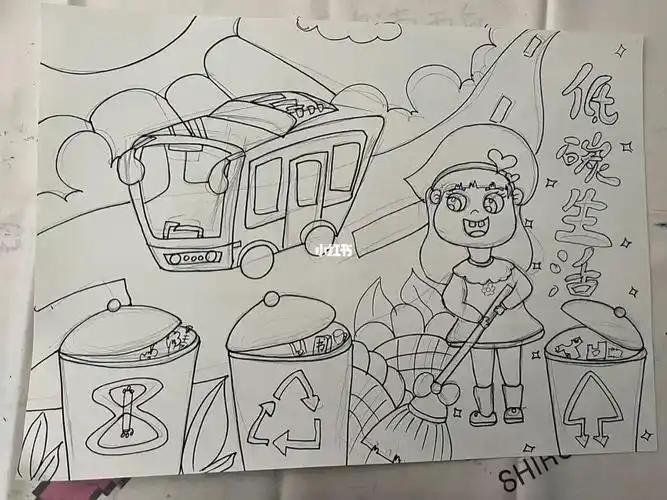 低碳环保主题画