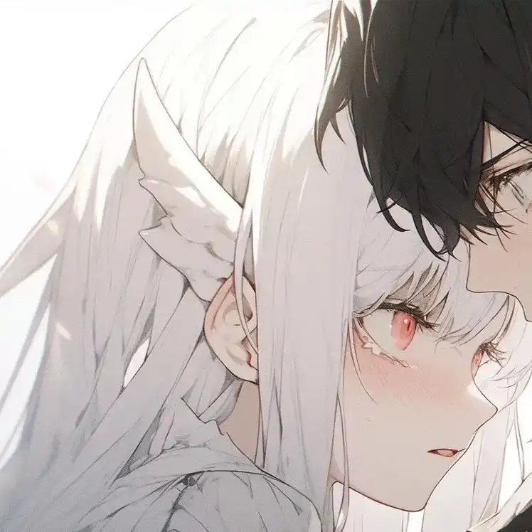 动漫情头.#情侣头像 月亮下 - 抖音