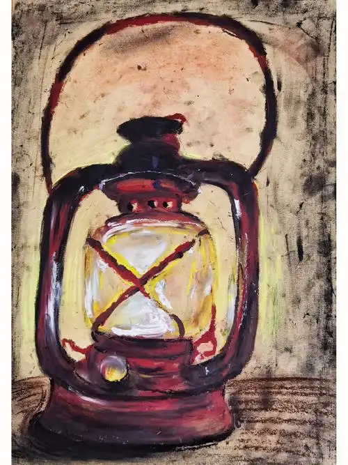 少儿美术课程煤油灯写生