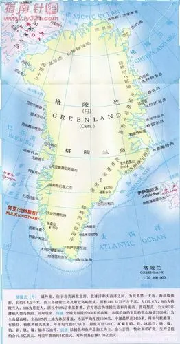 格陵兰岛地理地图