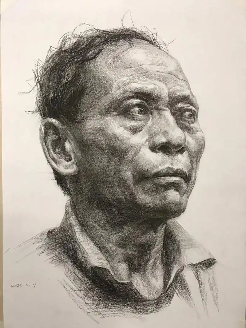 素描 #人物肖像 #素描画教学 - 抖音