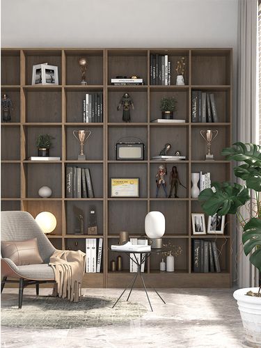 书柜自由组合格子柜收纳展示柜背景墙儿童书架落地置物架定制整墙