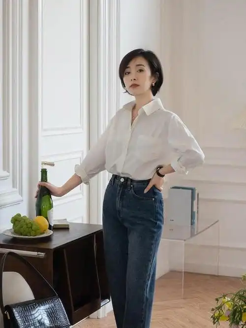 衬衫怎么穿才好看?搭配直筒裤,半身裙和牛仔裤