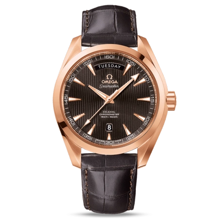 二手99新欧米茄海马玫瑰金自动机械男表23153422206001二手手表男奢侈