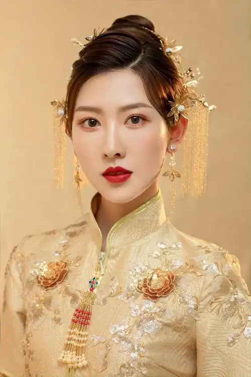 kissu化妆培训的化妆造型作品《古典中式新娘造型》