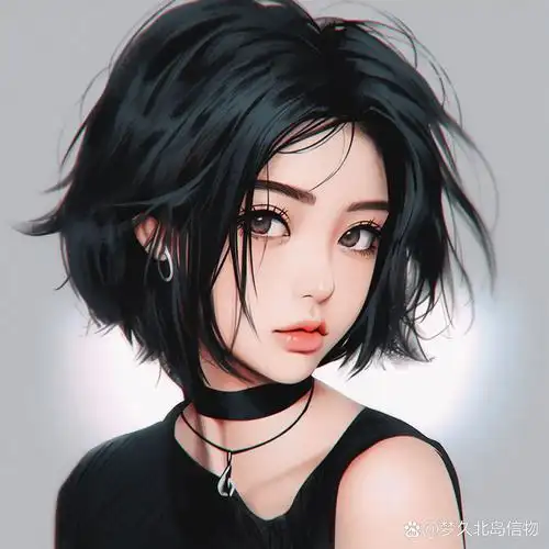 冷酷短发女头像