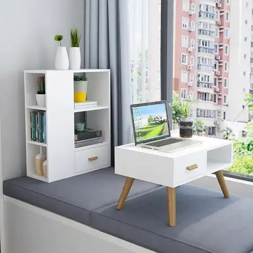 窗户柜子飘窗柜书桌书柜一体储物柜卧室创意组合多功能榻榻米桌子