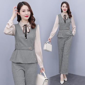 蝶慕蔻休闲套装女时尚女装秋新款秋冬季新款高端职业时尚 图片色 m