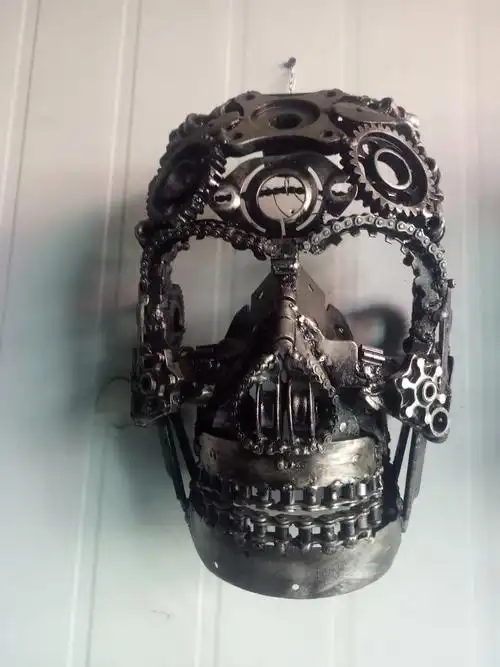 骷髅 铁艺雕塑重金属朋克风