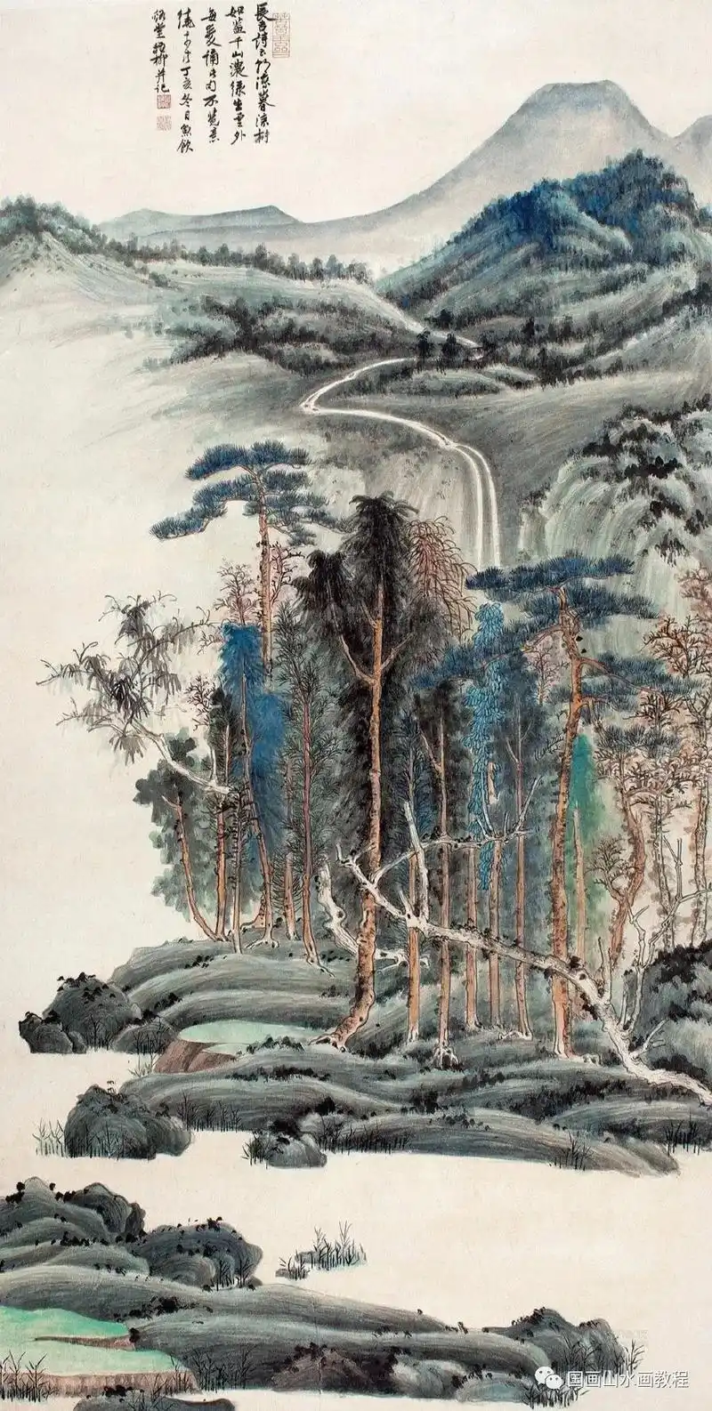 谢稚柳的精品山水画.谢稚柳(1910～1997)中国近现代成 - 抖音