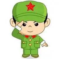 卡通小红军敬礼头像