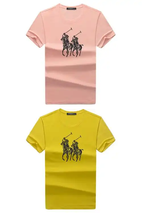 夏季新款保罗男士短袖t恤圆领纯棉半袖保罗男装中青年小马标刺绣体恤