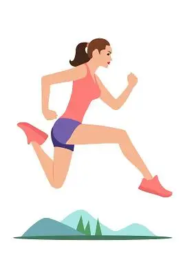 卡通奔跑的人运动矢量素材