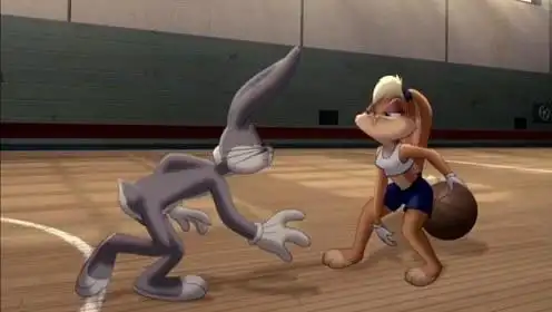 兔小妹和兔八哥单挑篮球,过掉兔八哥直接一记爆扣,连乔丹都说:有两下