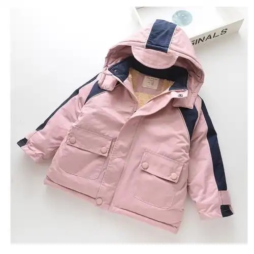 清仓外贸欧美范童装女宝宝保暖棉袄女儿童加绒加厚棉衣外套冲锋衣