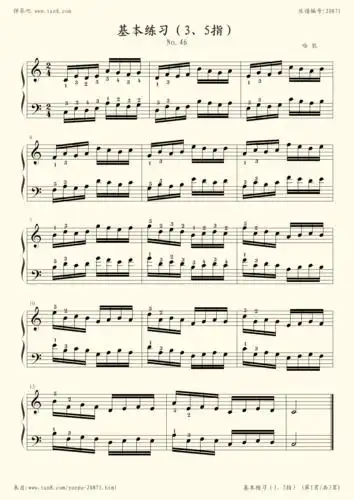 钢琴谱 - 孩子们的哈农(16,基本练习3,5指)