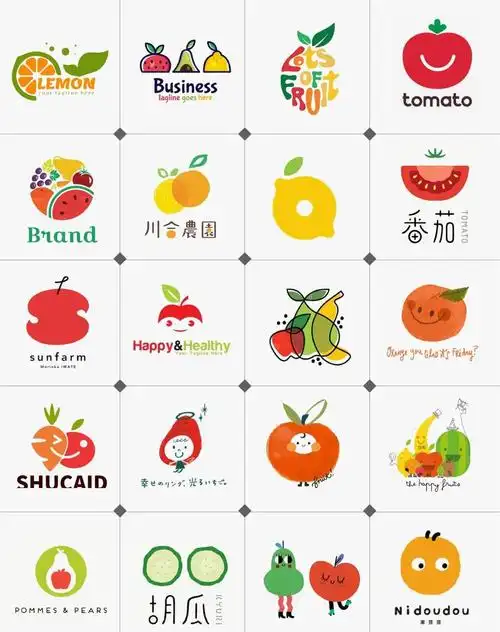 水果店logo设计新思路,萌到犯规!