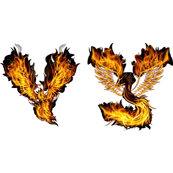 火凤凰火焰矢量素材中国风
