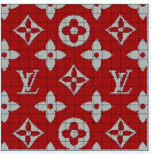 lv老花印花像素图