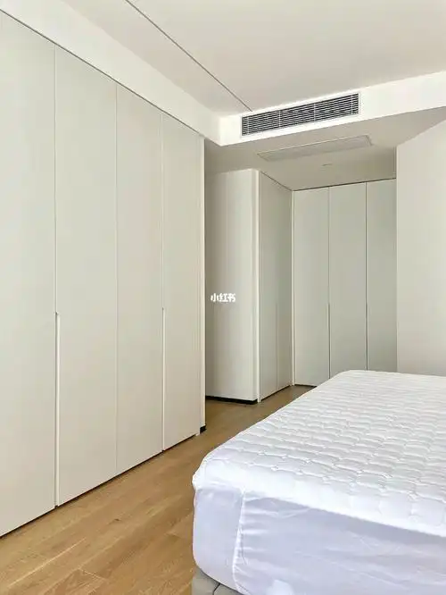 白色极简衣柜一门到顶做免拉手真好看60