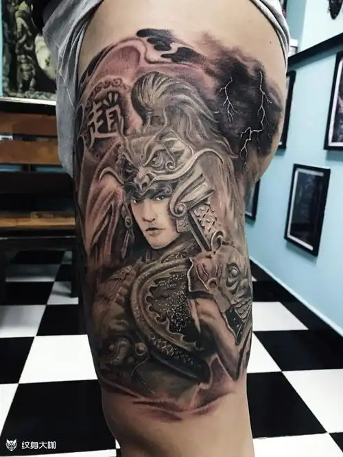 战神赵云_纹身图案手稿图片_宋方亮的纹身作品集