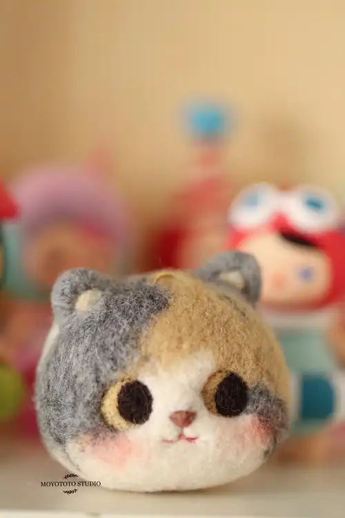 羊毛毡 圆滚滚的doge猫|手工艺|其他手工|老兔子moyototo - 原创作品