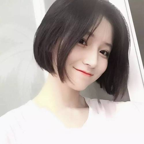 网红假发女短发自然逼真中分无刘海学生波波假发套 深棕色 发网 发夹