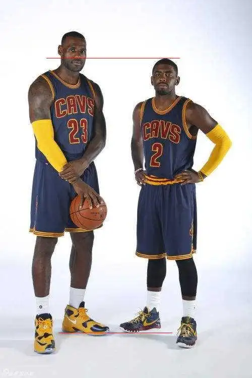 欧文的合影,就来个间接对比吧,下图是勒布朗和甜瓜,众所周知两人身高